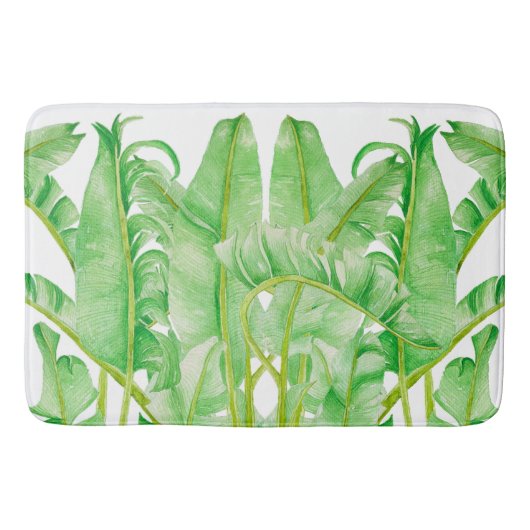 Banana-Blätter auf einer Bademüte Badematte (Vorderseite)
