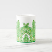 Banana-Blätter auf einer Knochen-China-Tasse Porzellantasse (Vorderseite)