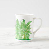 Banana-Blätter auf einer Knochen-China-Tasse Porzellantasse (Rechts)