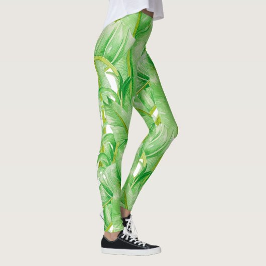 Banana-Blätter auf Leggings (Rechts)