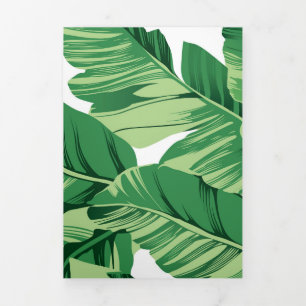 Banana-Blätter Dreifach Gefaltete Urlaubskarte