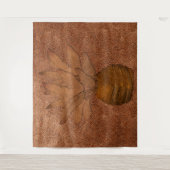 Banana-Blätter Kupfer-Look Tapest Wandteppich (Vorderseite)