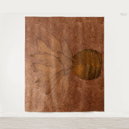 Banana-Blätter Kupfer-Look Tapest Wandteppich