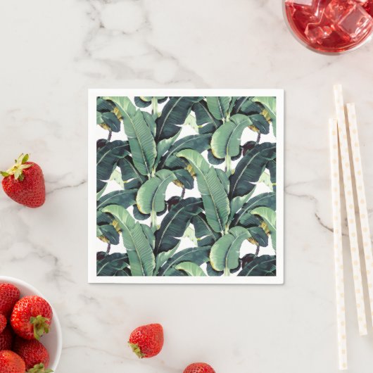 Banana Blätter Palm Tree Tropical Paper Napkins Serviette (Beispiel)