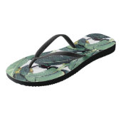 Banana Blätter Palm Tropical Slim Strap Flip Flops Badesandalen (Schrägansicht)