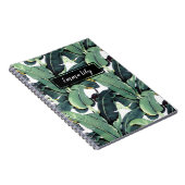 Banana Blätter Palm Tropical Spiral Notebook Notizblock (Rechte Seite)