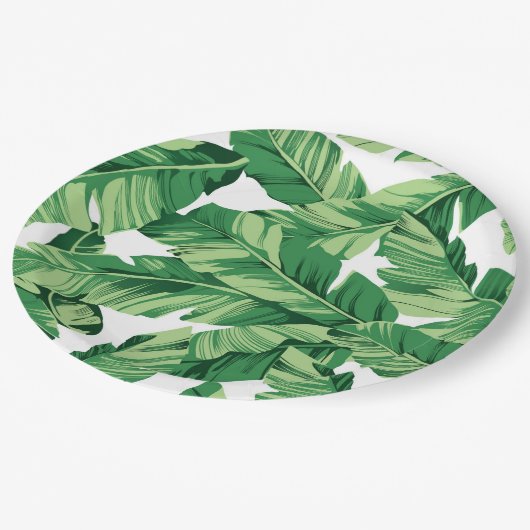 Banana-Blätter Pappteller (Schrägansicht)