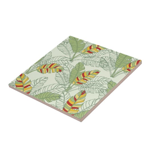 Banana Blätter Retro Dschungel Keramik Tile Fliese (Seite)