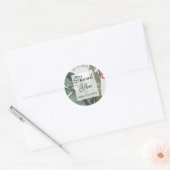 Banana Blätter Tropical danke Ihnen Hochzeit Runder Aufkleber (Umschlag)