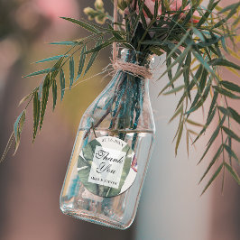 Banana Blätter Tropical danke Ihnen Hochzeit Runder Aufkleber