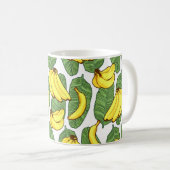 Banana-Blätter: tropisches Fruchtmuster Kaffeetasse (VorderseiteRechts)