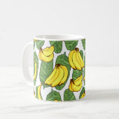 Banana-Blätter: tropisches Fruchtmuster Kaffeetasse (Vorderseite Links)
