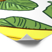 Banana-Blätter: tropisches Fruchtmuster Poster (Ecke)