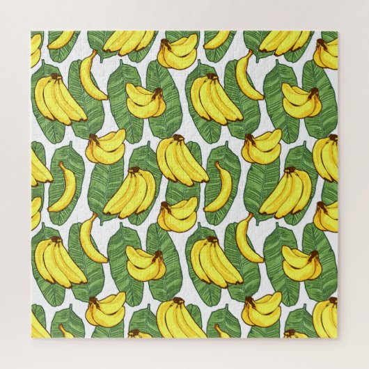 Banana-Blätter: tropisches Fruchtmuster Puzzle (Vertikal)