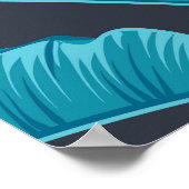 Banana-Blätter: Vintages tropisches Muster. Poster (Ecke)