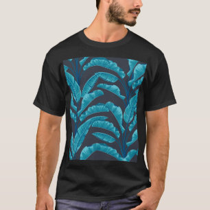 Banana-Blätter: Vintages tropisches Muster. T-Shirt