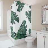 Banana Blätter Wasserfarbe Duschvorhang (Beispiel)