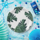 Banana Blätter Wasserfarbe Pappteller (Party)