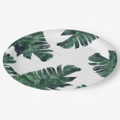 Banana Blätter Wasserfarbe Pappteller (Schrägansicht)
