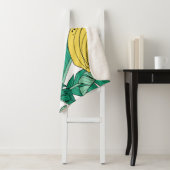 Banana-Blätter: Weiß Vintages Muster. Sherpadecke (Beispiel)