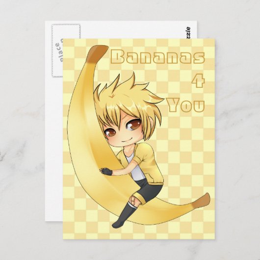 Banana Boy chibi Postkarte (Vorne/Hinten)