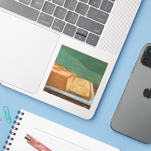 Banana Bread Aufkleber (Laptop mit iPhone)