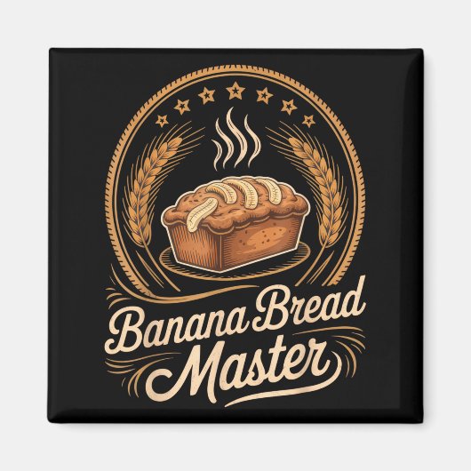 Banana Bread Master Baker Chef Humor Fall Baking L Magnet (Vorne)