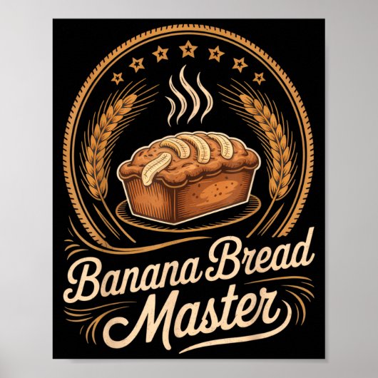 Banana Bread Master Baker Chef Humor Fall Baking L Poster (Vorne)