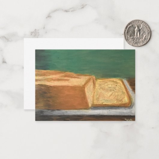 Banana Bread Mitteilungskarte (Vorderseite/Rückseite Beispiel)