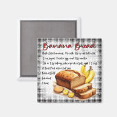 Banana Bread Recipe Magnet (Vorderseite/Rückseite)
