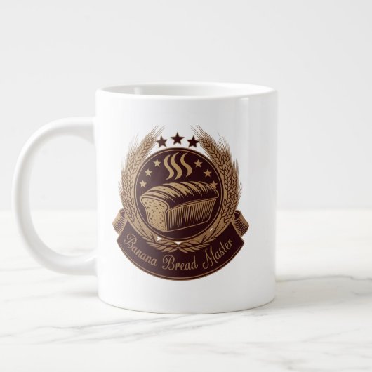 "Banana Broad Master Emblem - Rustikale Bäckerei L Jumbo-Tasse (Links)
