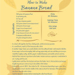 Banana Brot Art Rezept Leinwanddruck<br><div class="desc">Dekorieren Sie Ihre Küche mit diesem köstlichen Bananenbrot-Rezept auf der Leinwand. Das Rezept ist in der Küche getestet und macht ein leckeres Bananenbrot.</div>