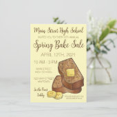 Banana Brot Bäckerei Popup Workshop Bake Sale Einladung (Stehend Vorderseite)