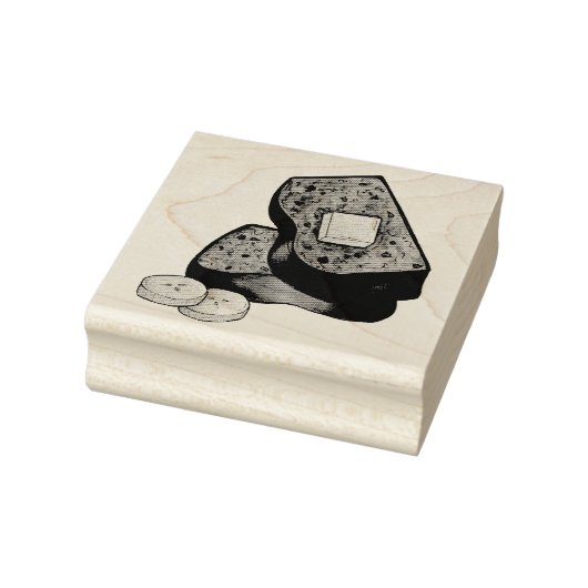 Banana Brot Loaf Slice Butter Backfood Gummistempel (Stempel)