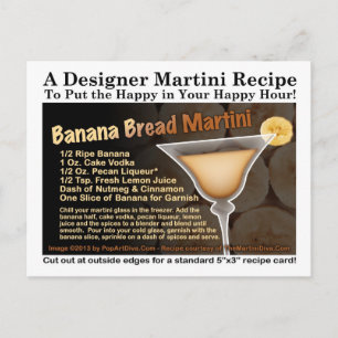 Banana Brot Martini Rezept Postkarte