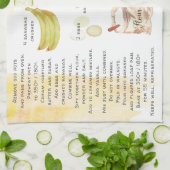 Banana Brot Wasserfarbe Rezept Tee Tee Handtücher (Gefaltet)