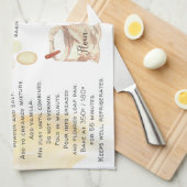 Banana Brot Wasserfarbe Rezept Tee Tee Handtücher (Viertel Falte)