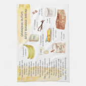 Banana Brot Wasserfarbe Rezept Tee Tee Handtücher (Vertikal)