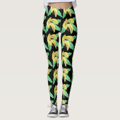 Banana-Bunch Gelbes Muster Legierung Leggings (Vorderseite)