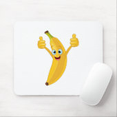 Banana Cartoon Design Mousepad (Mit Mouse)