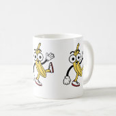 Banana-Cartoon Kaffeetasse (VorderseiteRechts)