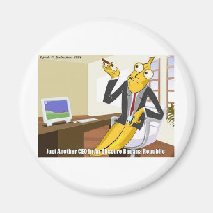 Banana-CEO Funny Offbeat Cartoon Sammelgeschenke Magnet
