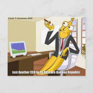 Banana-CEO Funny Offbeat Cartoon Sammelgeschenke Postkarte