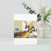 Banana-CEO Funny Offbeat Cartoon Sammelgeschenke Postkarte (Stehend Vorderseite)