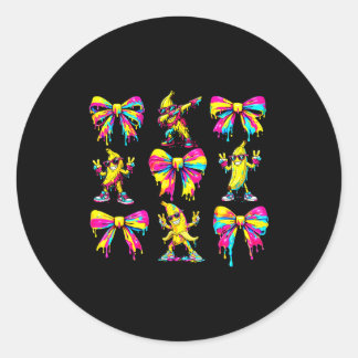 Banana coquette bow drip kids men women youth boys runder aufkleber