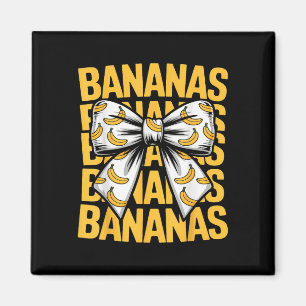 Banana Coquette Niedlich Bananen Bow Frauen Mädche Magnet