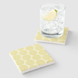 Banana Cream Boho Gedruckter Stone Untersetzer