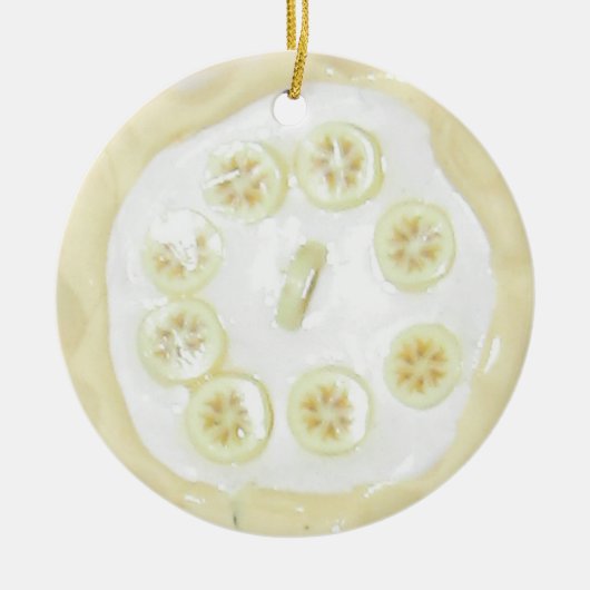 Banana Cream Pie Food Dessert Keramik Ornament (Vorne)