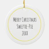 Banana Cream Pie Food Dessert Keramik Ornament (Hinten)