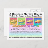 Banana Cream Pie Martini Rezept Karte (Vorne/Hinten)
